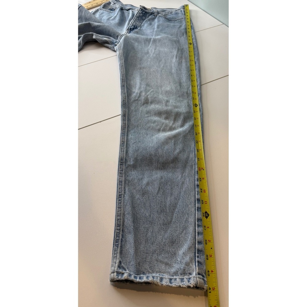 Guess Jeans Tapered Leg Women 30 Light Wash Blue Vintage High Rise FLAWS BB010 - Picture 11 of 13